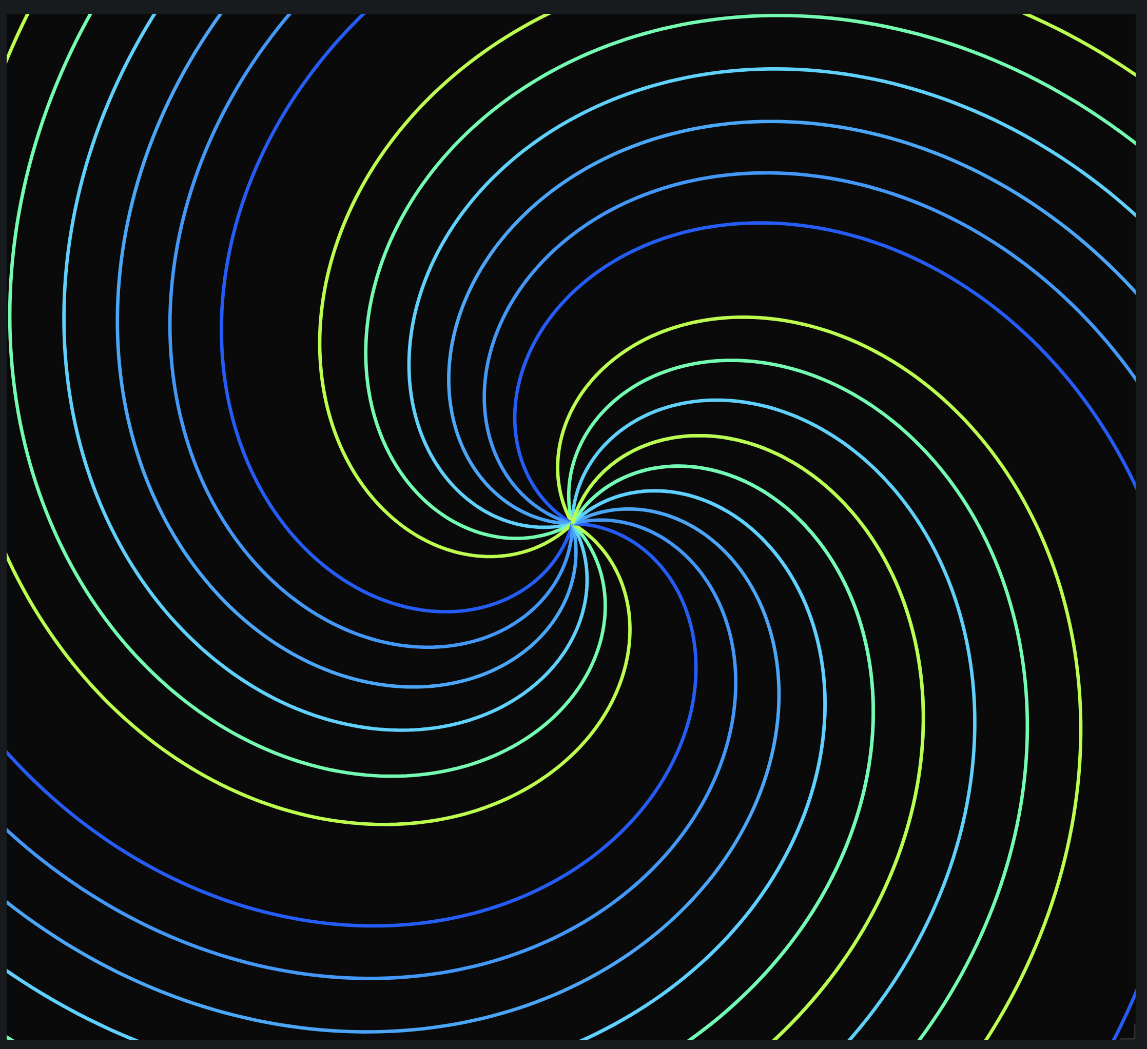 A four-armed logarithmic spiral layer with its spiral parameters